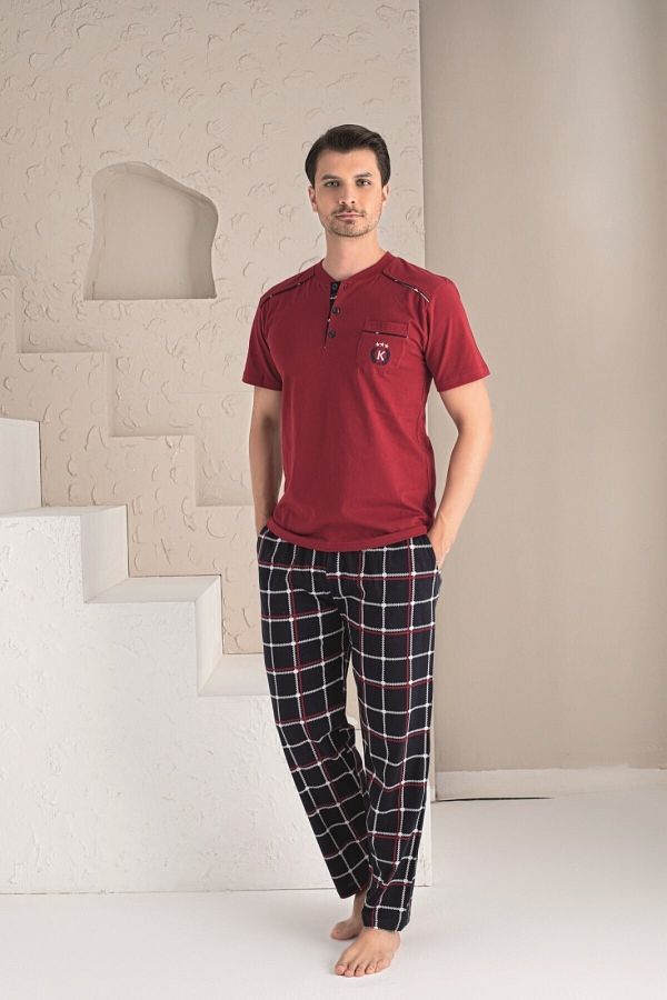 Short cotton pajama sets top