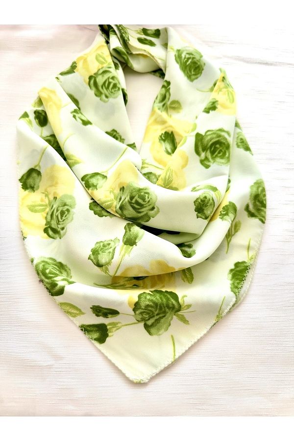 Green silk bandana hotsell