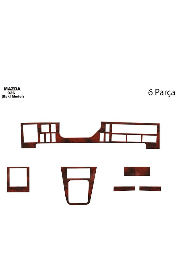 Marscockpitdesign-Mazda 926 Front Torpedo Fairing Mahogany 6 Pieces 1994-1999 1