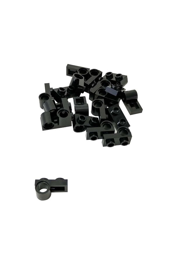 LEGO-Custom Technic Plate Modified 1 x 2 Black Brick with Reverse Pin Hole 4 pieces to ship 1