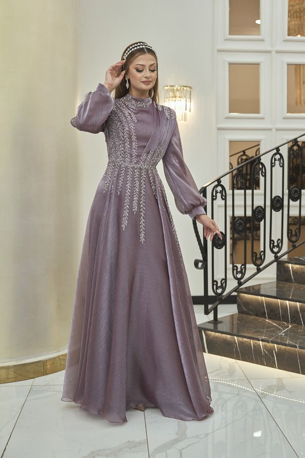Dress Life Ca la Evening Dress Dried Rose Trendyol