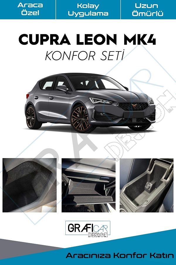 GRAFICAR DESIGN-Cupra Leon Mk4 Comfort Set Sound Deadening Insulation Coating Set for In-Vehicle Storage Compartments 1