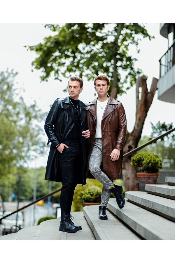 CE YIL DER URUNLER MEN S GENUINE LEATHER COAT Trendyol