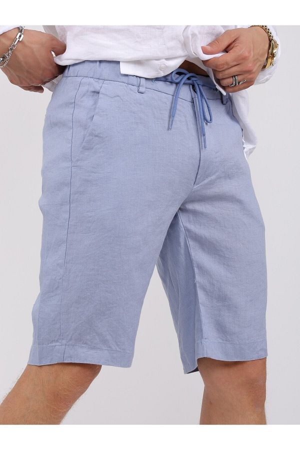 GOEZ PARIS-Basic Linen Shorts Design 1