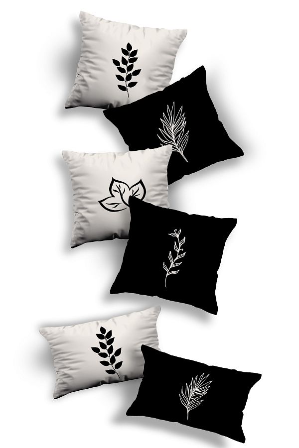 Skhome-Double Sided Printed Special Design Decorative 4-Piece Square 2-Piece Rectangular Throw Pillow Case (4k2d-324) 1