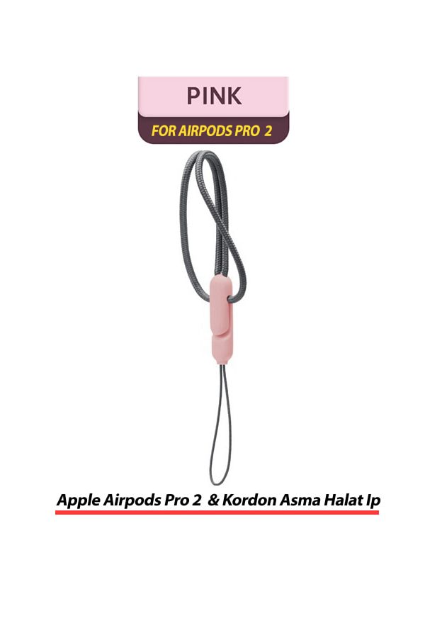 Esf-Apple Airpods Pro 2 Lanyard Hanging Rope Rope - Pink 1