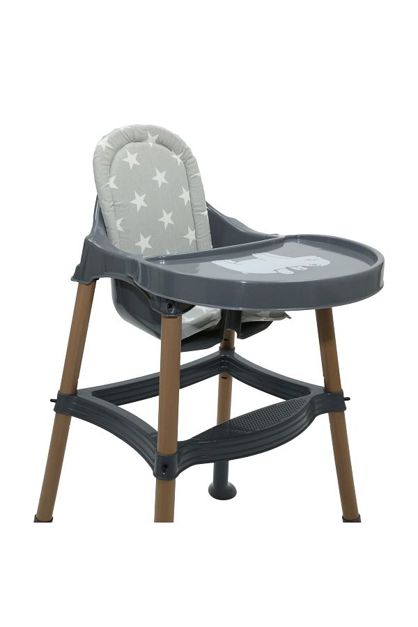 MorBebe-Luxury High Chair Cushion (Compatible with All High Chairs) Smoked 1