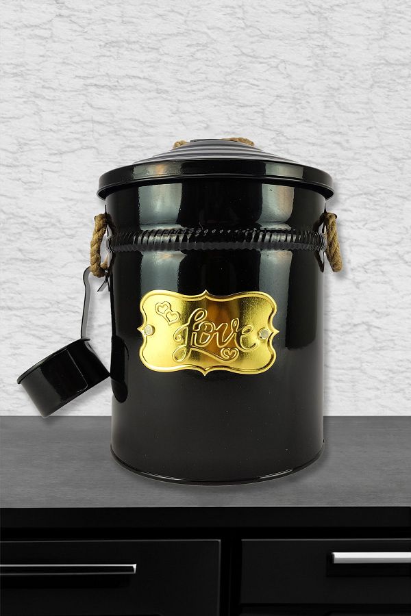 Digithome-Multi-Purpose Metal Storage Container with Lid 5 Lt Black - 900 C1-1-156 1