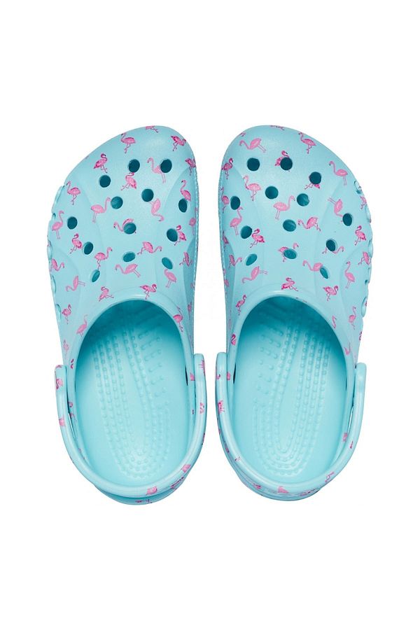 Blue flamingo crocs cheap