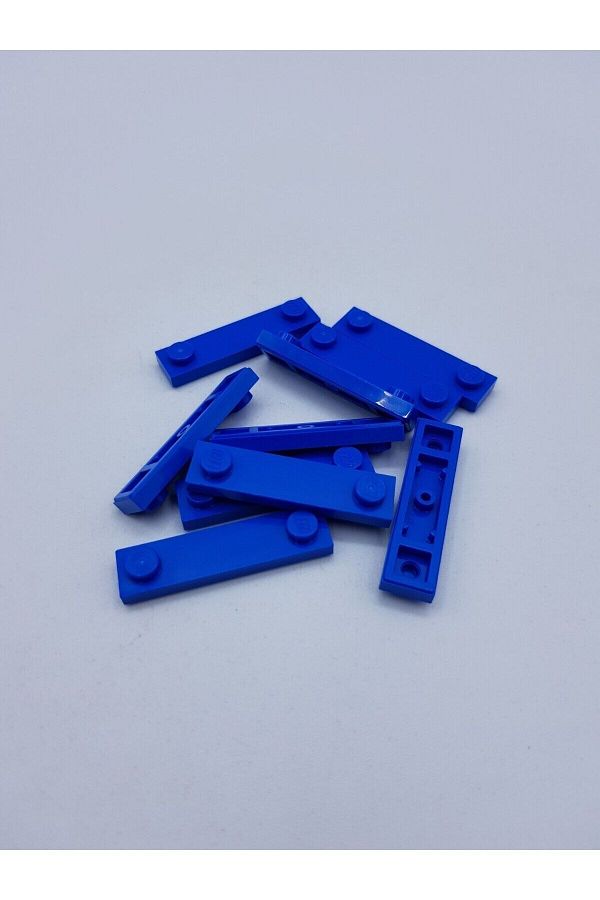 LEGO-Custom Accessory Plate Modified 1 x 4 Stud Groove Blue Brick 4 pieces to send 1