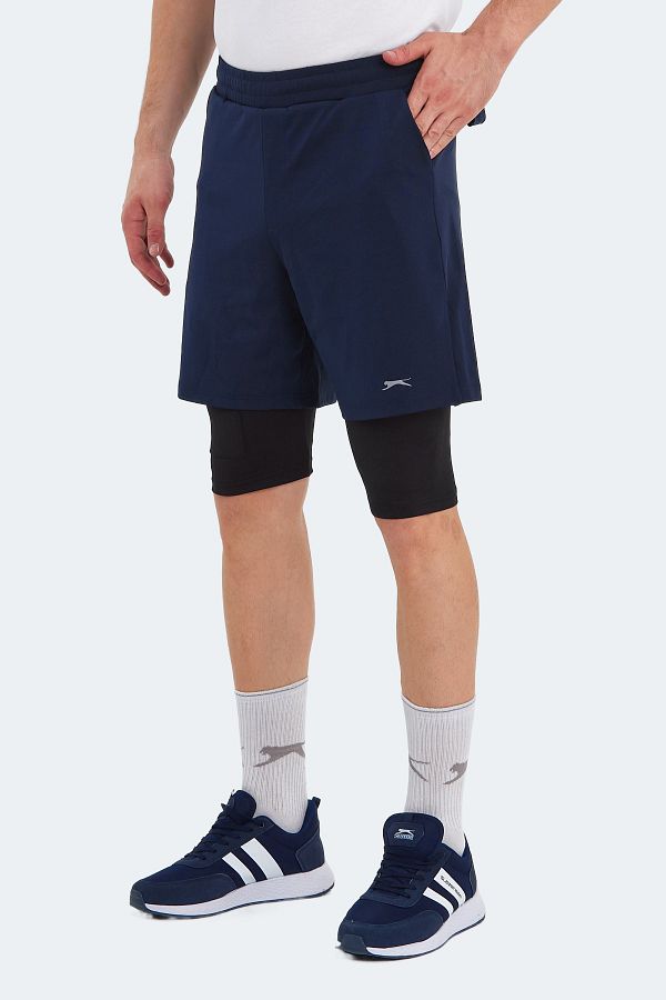 Slazenger SABLE Men s Shorts Navy Blue Trendyol