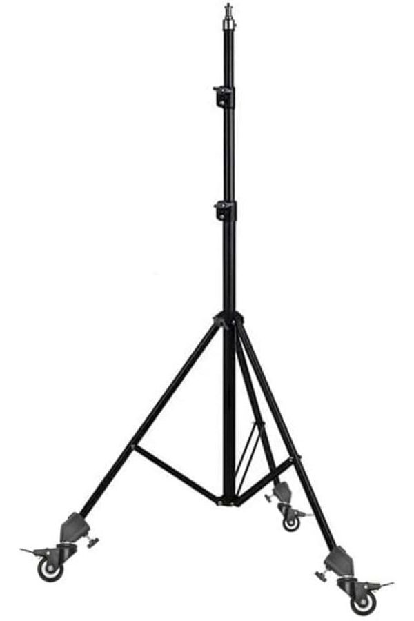 Coverzone-Tripod with Wheels Camera Stand Iron 940GR Camera Paraflash Camera Youtuber Stand+3 Wheels 1