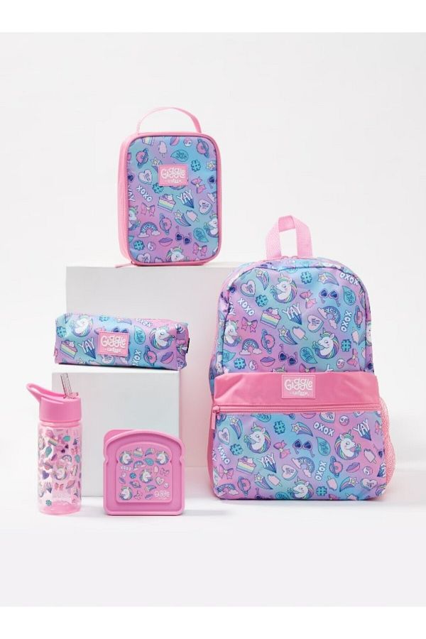 SMIGGLE Giggle Unicorn School Set School Case Pencil Case Juicer Lunch Box and Container 5 Pieces Trendyol