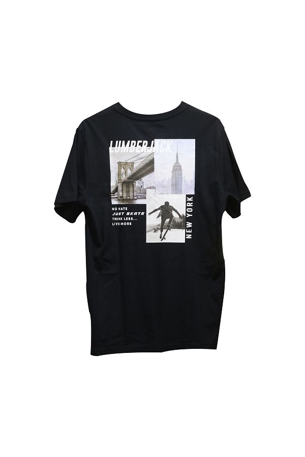 lumberjack-3M ML نيويورك 11OTBL01 3FX تيشيرت رجالي أسود 1