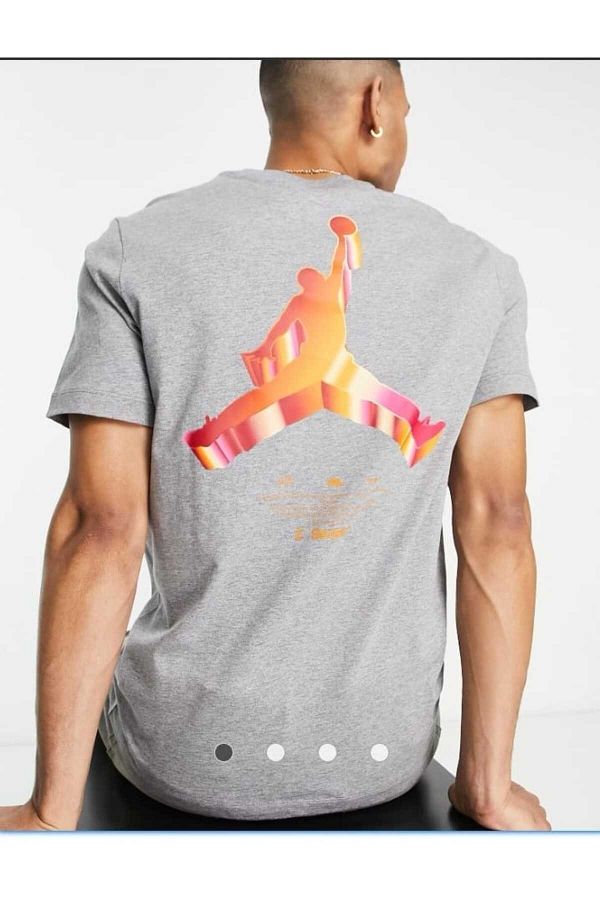 Orange and gray nike shirt top