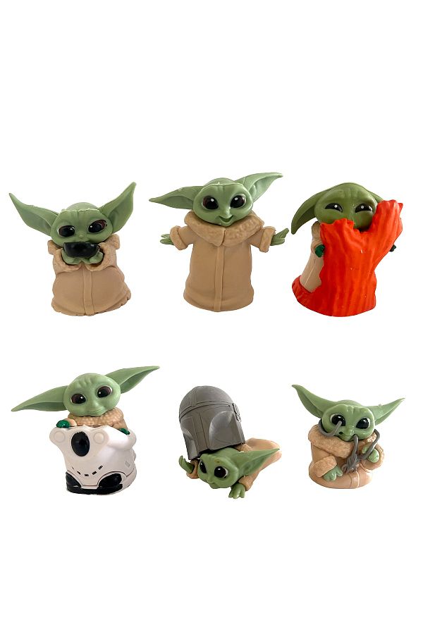 UDATOYS-Star Wars Baby Yoda Grogu Mandalorian Baby Yoda Toy Set of 6 1