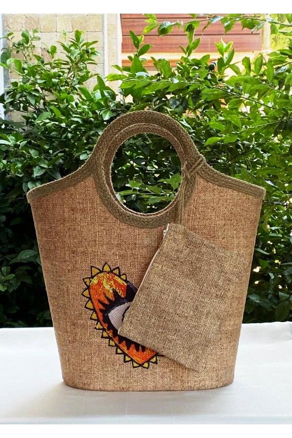 Evil eye straw bag sales