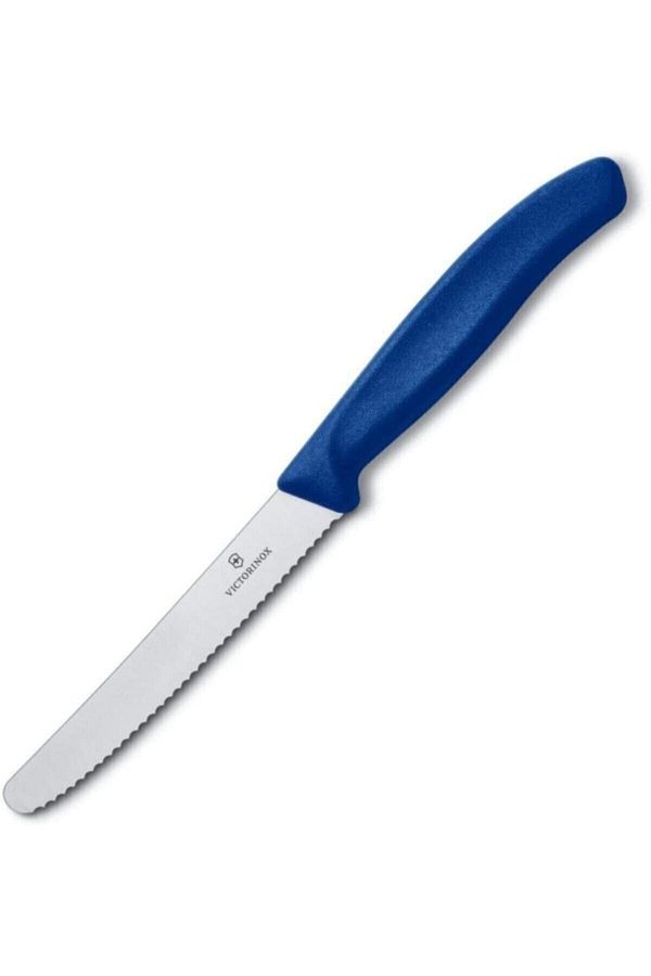 Victorinox-Paring 4" Serrated Blade 5/8" Width at Round Tip Blue Handle 1