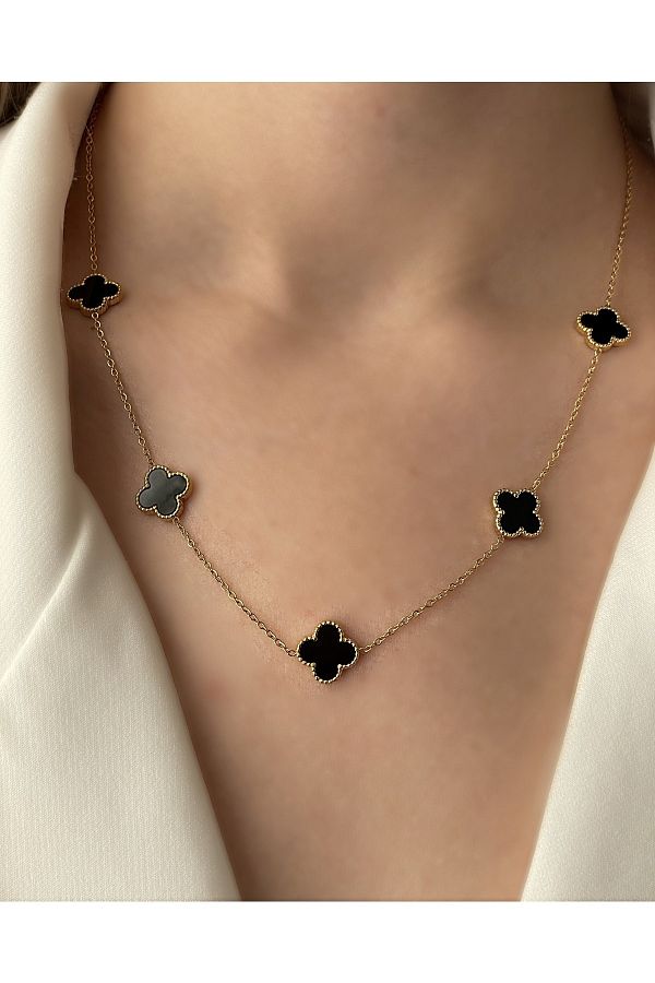 Enamel clover necklace online