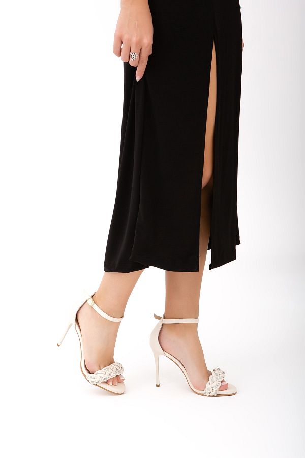 Tamer Tanca-Abendschuhe aus echtem Leder für Damen 22 8666 Bn Ayk Y22 1