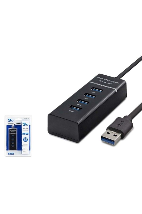 HADRON-4 Port USB Replicator Hub for Computers USB 3.0 4 Port 30cm 1