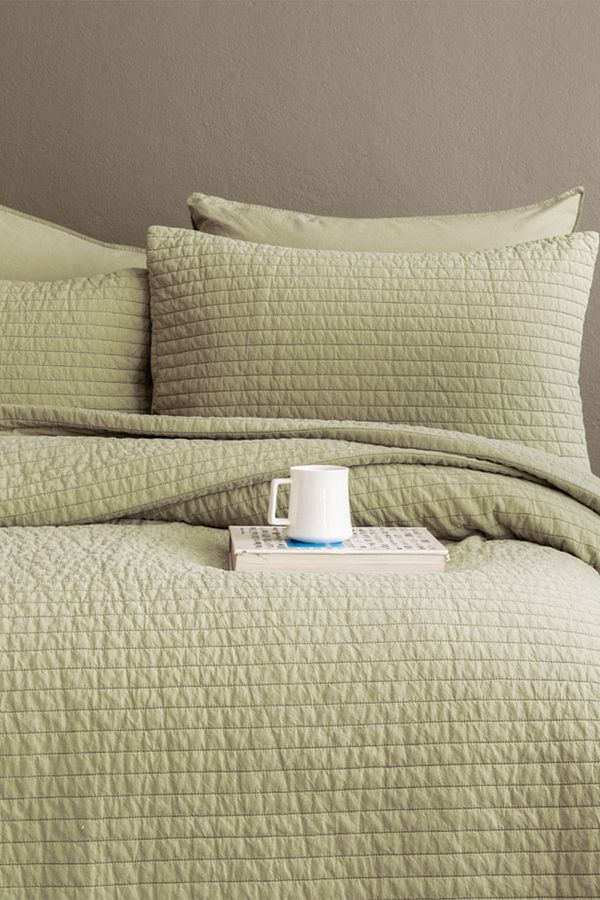 İssimo Home-Savanna Sage Single 100% Cotton Poplin Bedspread Set 1