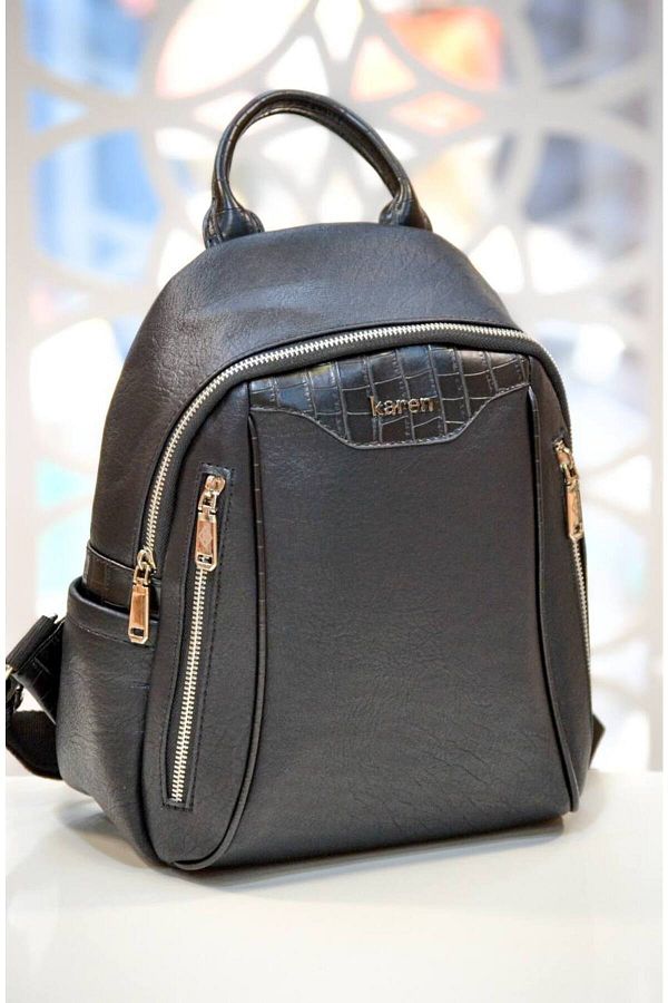 KAREN Backpack Black Plain Trendyol