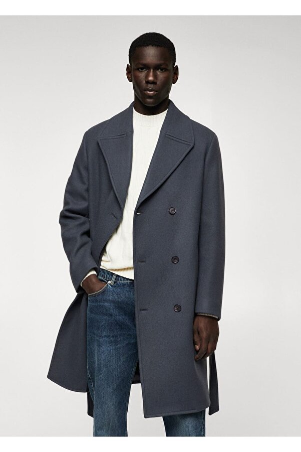 Herrenmantel Herbstmantel Grau ASKSA Herren Mantel Winter - Main Image