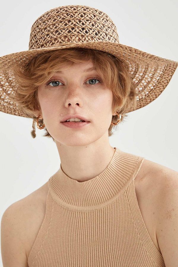 DeFacto-Patterned Straw Hat 1