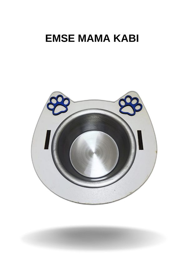 EMSE-Luxury Wooden Steel Cat Dog Food Water Bowl 1