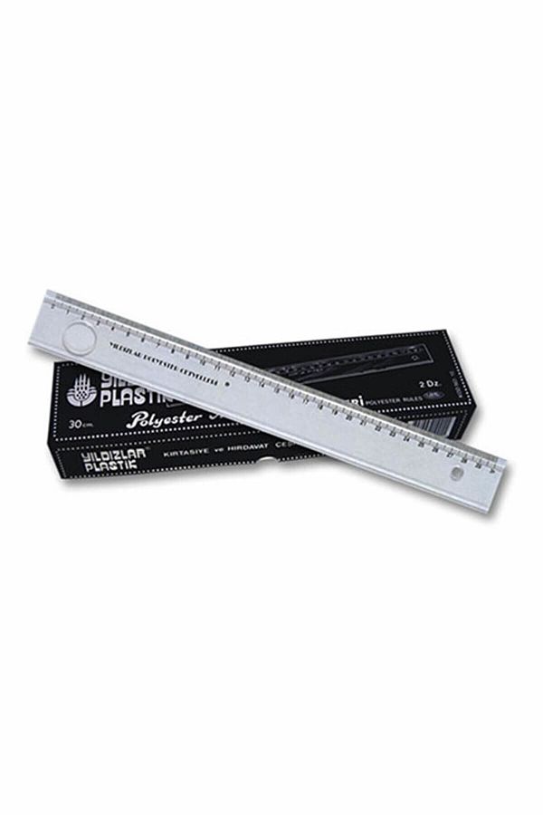 Yıldızlar Yayınları-Star Pattern 30 Cm.Polyester Ruler - Lensed Code.010 1
