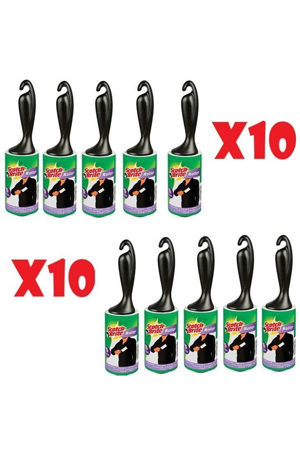 Scotch Brite-Lint Collector Roller 56 Sheets Set of 10 1
