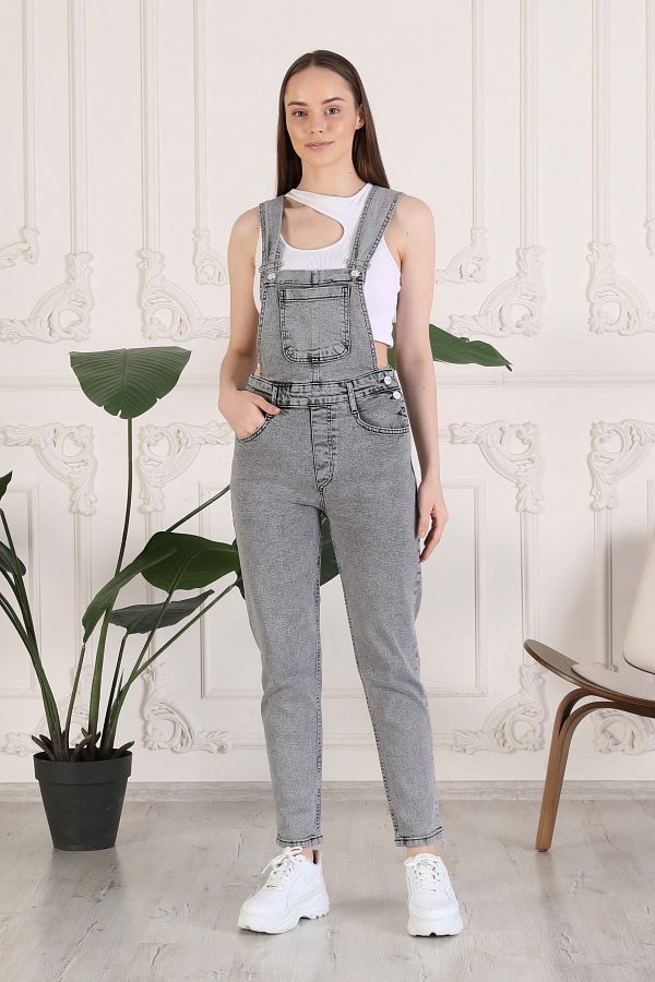 Denim pants jumpsuit best sale