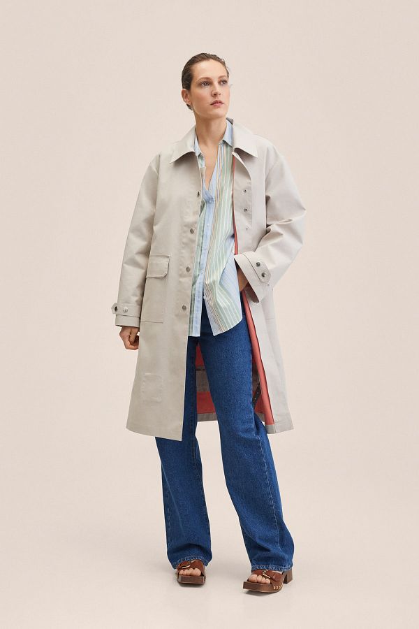 Mango trench coat beige cheap