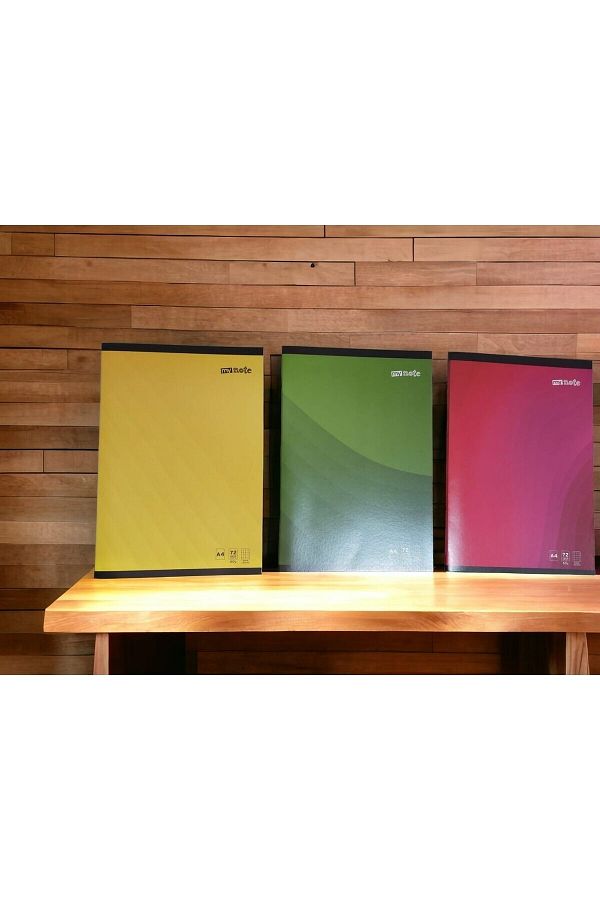Mynote-Cardboard Cover Notebook 3 pcs x72 Sheets CHECKED 1