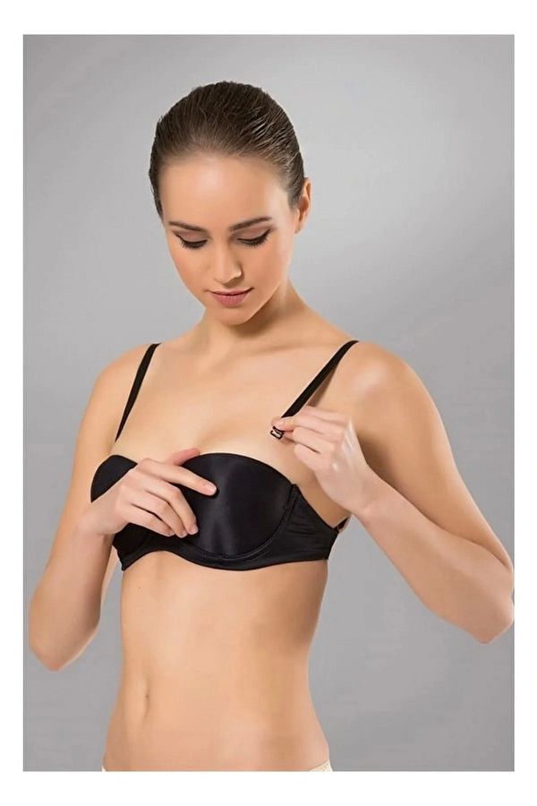 Nurteks-Empty Strapless Bra with Transparent Back Straps 1502 1
