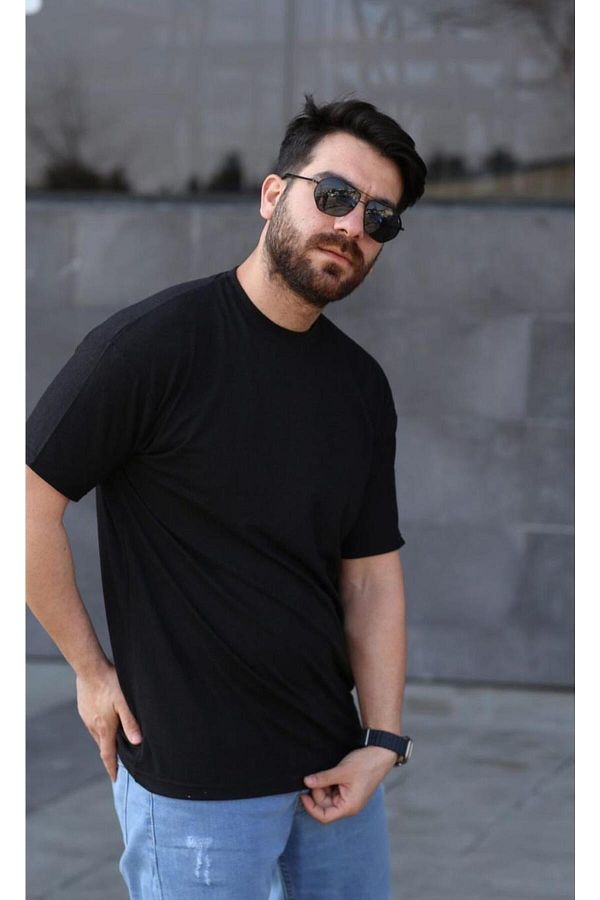 FATELLA Men s Oversize Large Size Comfortable Fit Comfort T shirt Solid Color Basic Trendyol