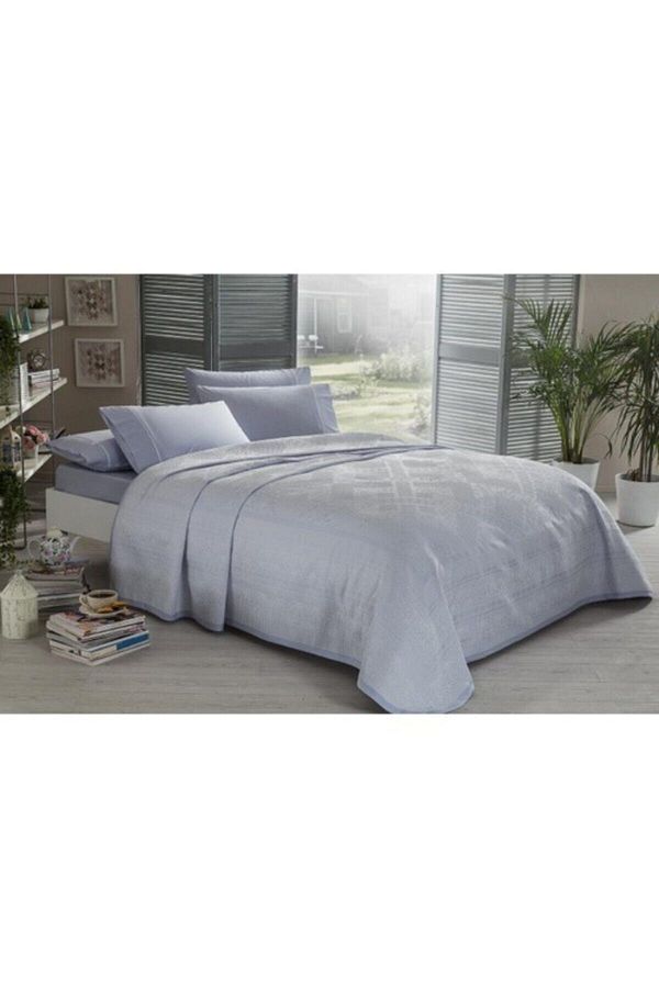 Taç-طقم بيكيه جاكار مزدوج Benica Blue 1