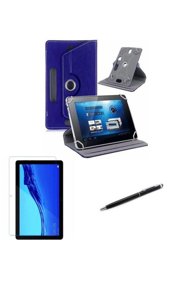 DUHALINE-Samsung TabS6 Lite SMP610 10.4" Tablet Case with Stand+Nano Shatterproof Screen Protector+Touch Pen 1