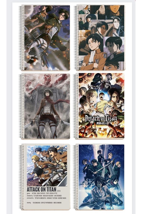 animeandyourworld-Attack on titanA4 size 1 notebook with 72 pages (lined or checkered) 1