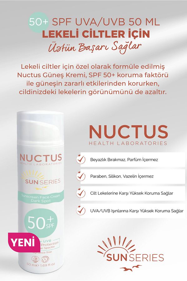 Nuctus-50+ SPF Sunscreen - Uva/Uvb 50 Ml for Blemished Skin 1