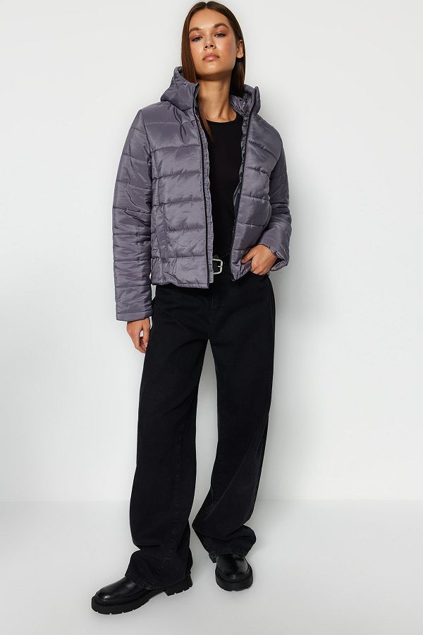 Fitted quilted puffer jacket discount