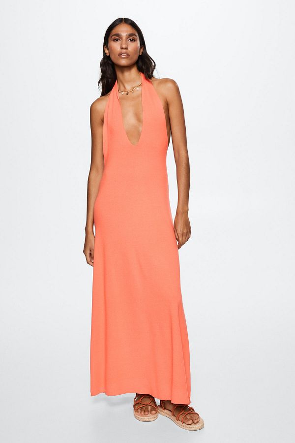 MANGO Woman-Γυναικείο φόρεμα Salmon 37050451 1