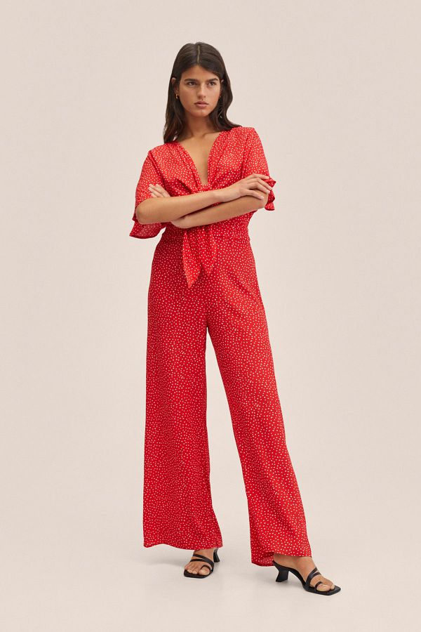 Mango jumpsuit shop red