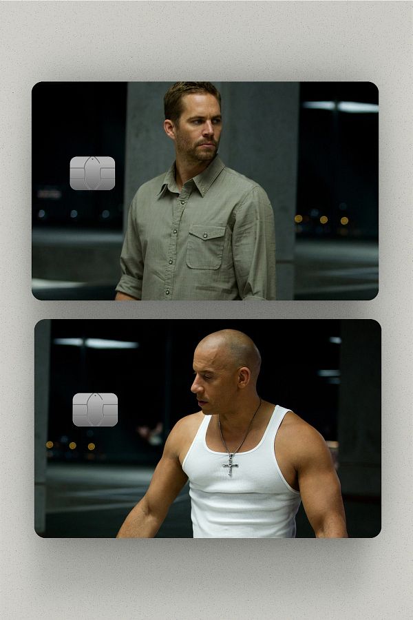 Namgo-Fast And Furious - Brain & Dominic Toretto Credit Card Sticker Covering With/Without Chip 1