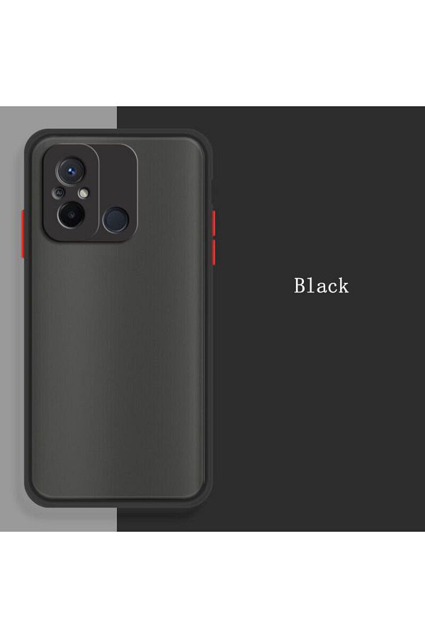 Fibaks-حافظة متوافقة مع هاتف Xiaomi Redmi 12c، غير لامعة، مقاومة لبصمات الأصابع، حماية للكاميرا، مفاتيح ملونة، سيليكون صلب 1