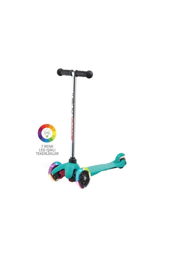 CVS-Dn-80000 Non-Slip Base+Ergonomic Handles+7 Color LED Light Wheel+Blue Color Scooter 1