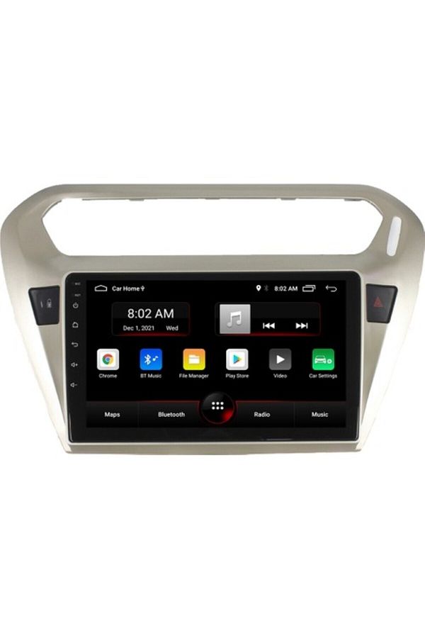 Soundstream-Peugeot 301 Gray Android Carplay Navigation Multimedia QLED Screen-2gb Ram 1