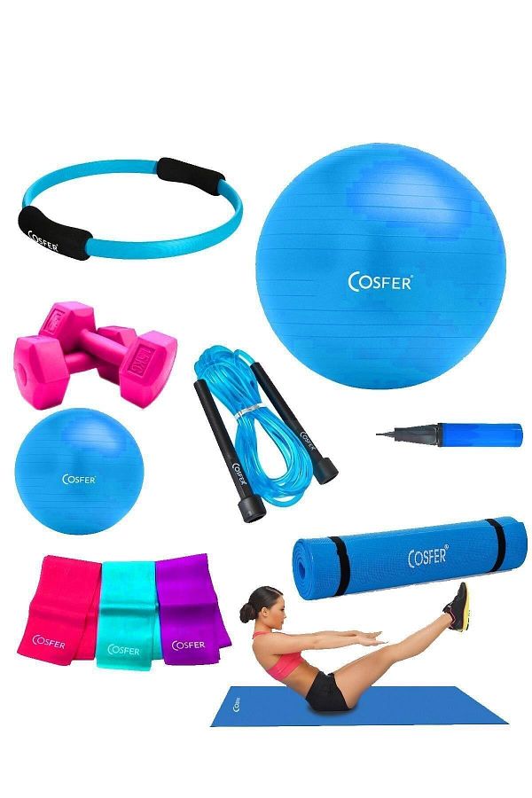Cosfer-CSF-TR08 8 Pilates Set and Pilates Mat 1