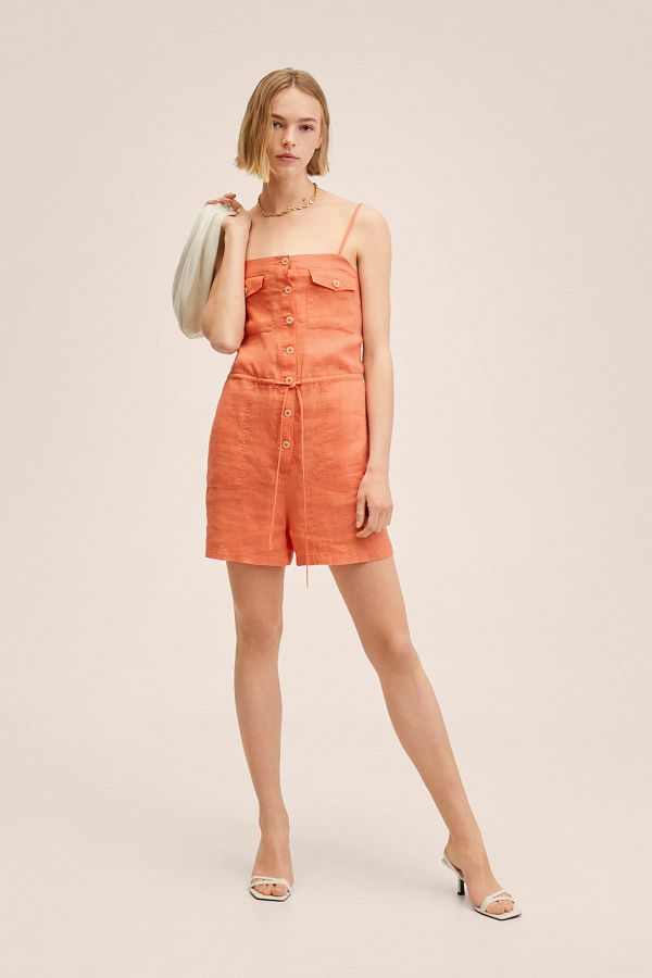 Mango jumpsuit orange outlet